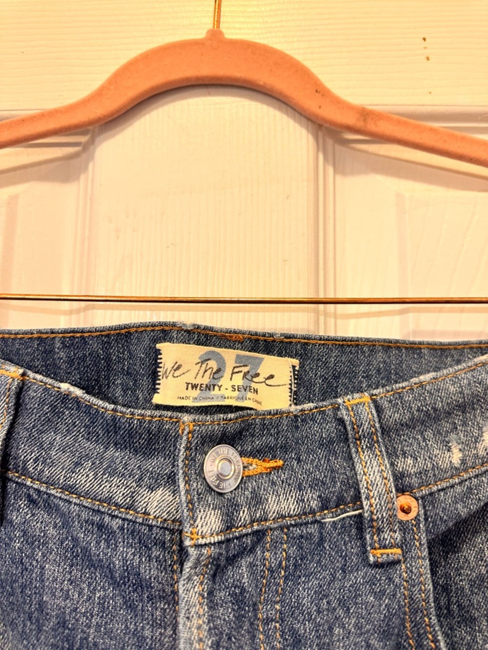 Free People Piece Of My Heart Crazy Good Luck Barrel Jeans Patchwork 27 - Picture 8 of 9